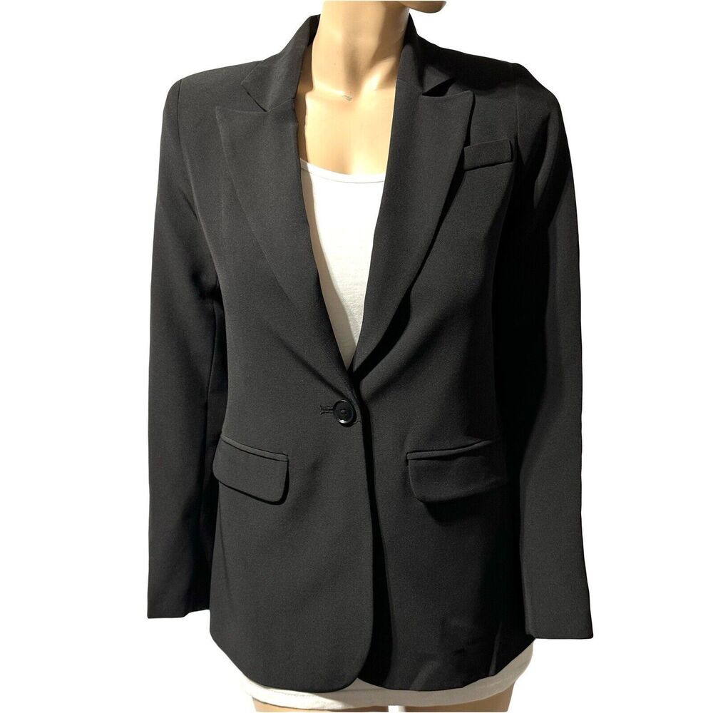 Vince Camuto Women’s Black blazer Size XS Single Button Jacket Office Career NWT